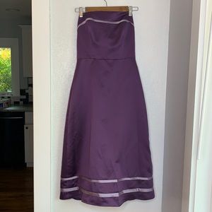 Elegant Purple Strapless Dress